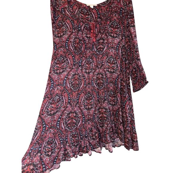 American Eagle Peasant Boho Paisley Dress Size Small Flowy Western Country Shift - Picture 4 of 9